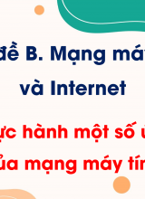 Chủ đề B - Bài 3 Thực hành một số ứng dụng của mạng máy tính
